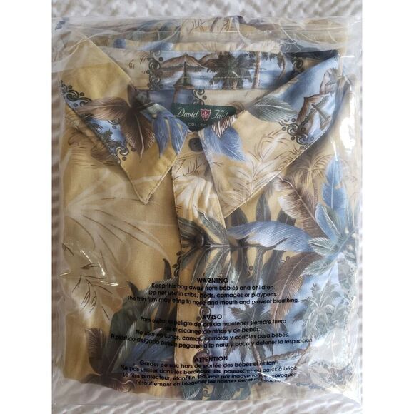 Breezy Lightweight Tropical‎ Palm Ocean Island Vacation David Taylor Size 3xlt - Picture 8 of 8